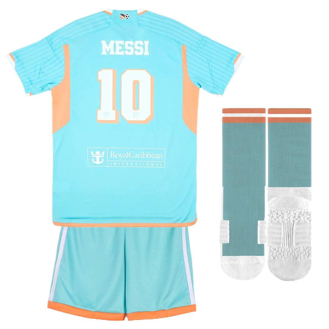 Messi #10 Kids Inter Miami CF Third Full Kit 2024 - minejerseys