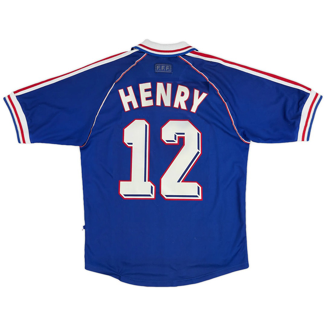 HENRY #12 Retro France Home Jersey World Cup 1998 - minejerseys