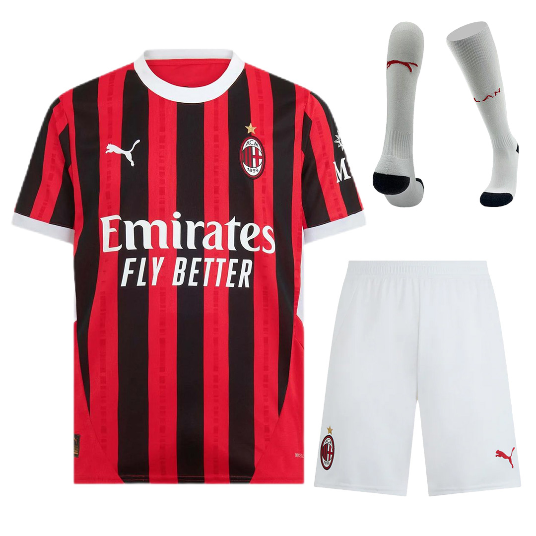 AC Milan Home Full Kit(Jersey+Shorts+Socks) 2024/25 - minejerseys