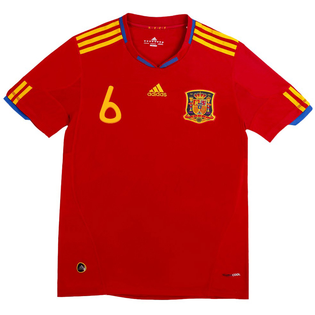 A. INIESTA #6 Retro Spain Home Jersey 2010 - minejerseys