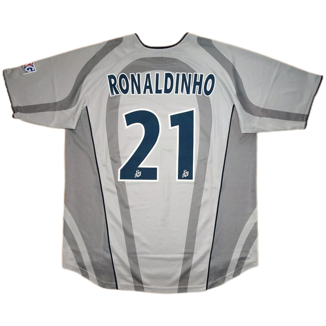 RONALDINHO #21 Retro PSG Away Jersey 2001/02 - minejerseys