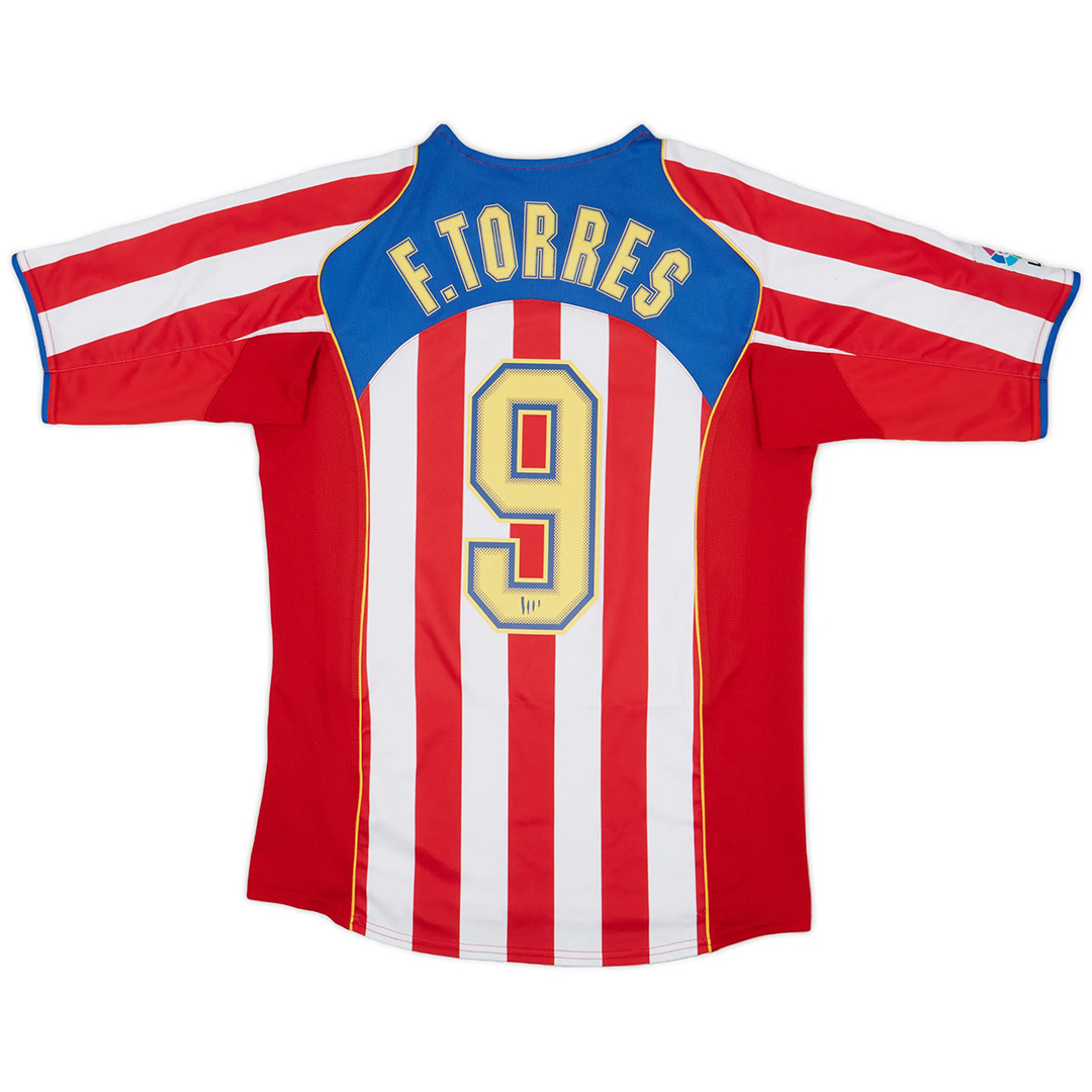 Torres #9 Retro Atletico Madrid Home Jersey 2004/05 - minejerseys